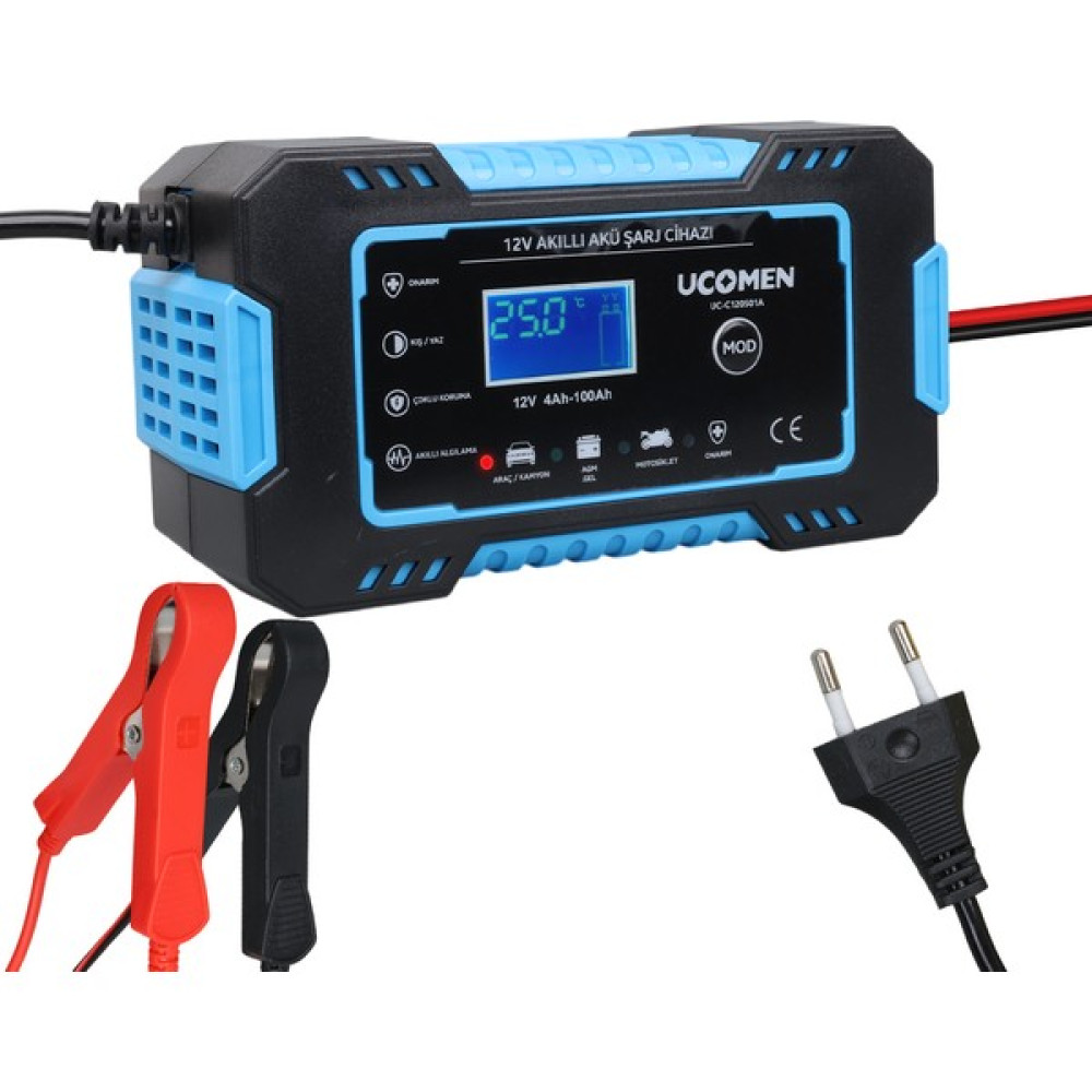 UCOMEN Ucomen UC-C120501A 12V 6A Mavi LED Göstergeli Akü Şarj Cihazı Kesintisiz Güç Kaynakları (UPS) Fiyatı