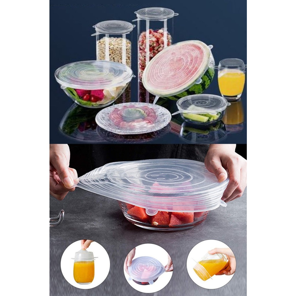 UCR Home Else Silikon 6 Lı Strech Kapak Tazeliği Koruyan Saklama Kapağı Eşya Saklama / Düzenleme Fiyatı