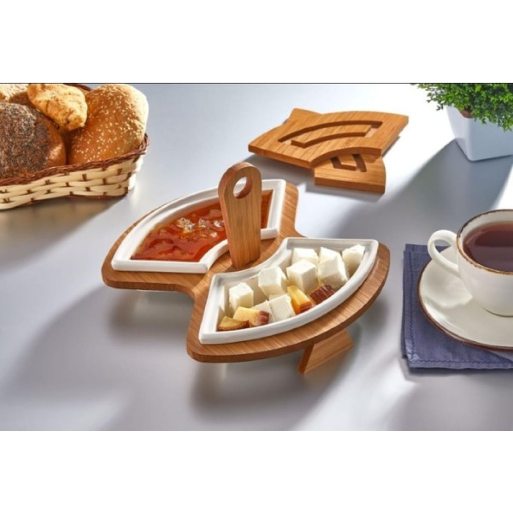Ucr Home Kelebek Model Ahşap Kahvaltılık Çerezlik 2'li Oto Boyaları Fiyatı