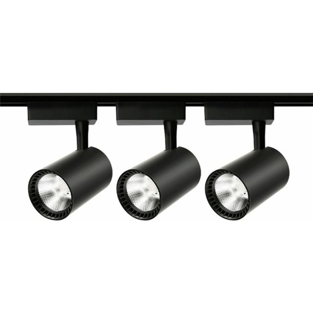 Ucuz Geldi 30W Cob LED Ray Spot Set 3 Adet Ray Spot + 1 Mt Ray 360° Hareketli Metal Siyah Kasa Gün Işığı Ray Spot Spot Fiyatı