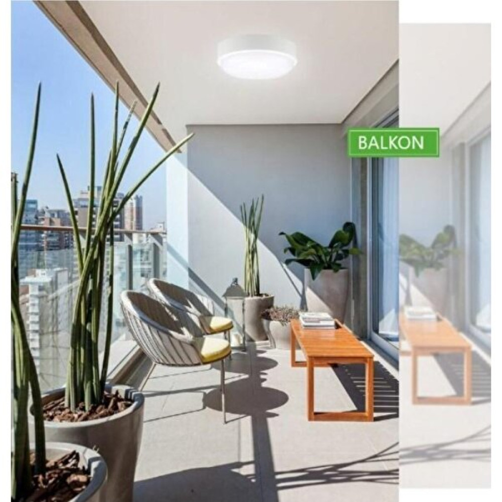 Ucuz Geldi Balkon Lambası Teras Lambası Yuvarlak Beyaz Duvar Lambası 15W Beyaz LED Işık Banyo Lambası Tavan Lambası Aplikler Fiyatı