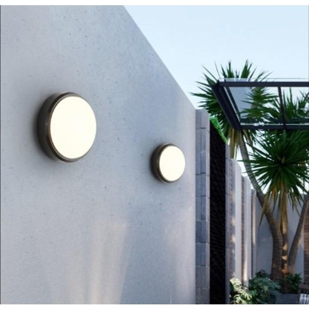 Ucuz Geldi Balkon Lambası Teras Lambası Yuvarlak Siyah Duvar Lambası 15W Beyaz LED Işık Banyo Lambası Tavan Lambası Aplikler Fiyatı