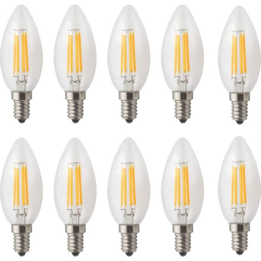 Ucuz Geldi Rustik LED Ampul 4W E14 ince Duy Gün Işığı 3200K 10 Adet ERD25 Lambam Dimmerli Düz Mum Ampul Tasarruflu Ampul Fiyatı