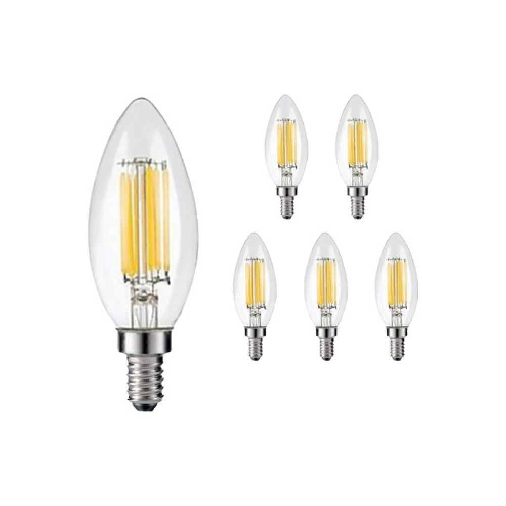 Ucuz Geldi Rustik LED Ampul 4W E14 İnce Duy Gün Işığı 3200K ERD25 5 Adet Lambam Dimmerli Düz Mum Ampul Tasarruflu Ampul Fiyatı