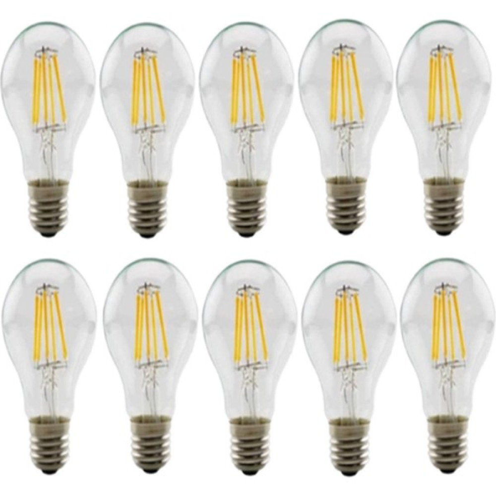 Ucuz Geldi Rustik LED Ampul 4W E27 Duy Şeffaf Cam Dim Edilebilir 3200K Gün Işığı 10 Adet Lambam A60 Led Ampul Tasarruflu Ampul Fiyatı