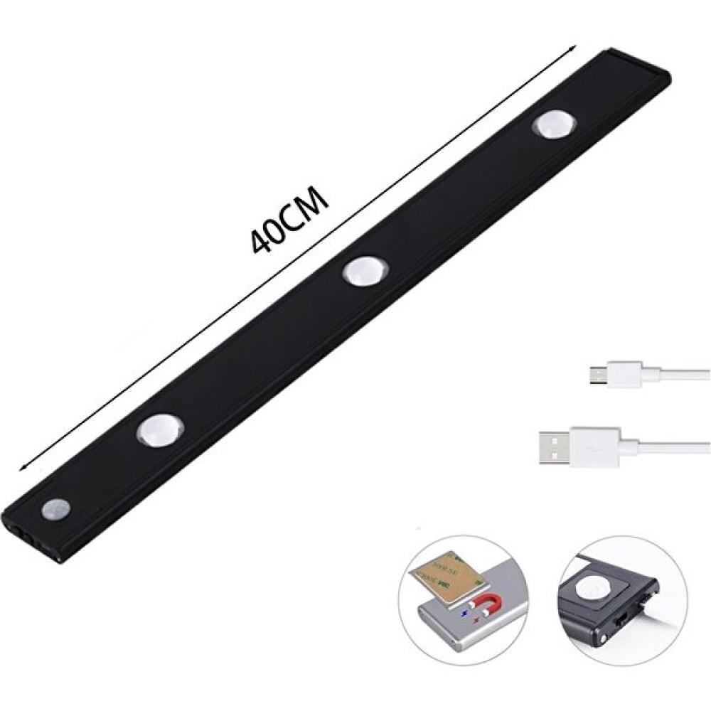 Ucuz Geldi Sensörlü Şarjlı Mıknatıslı 3 Farklı Işık Renkli Dimmerli 40CM Siyah Cata Bella Ultra Slim Kabin LED Armatür Fiyatı