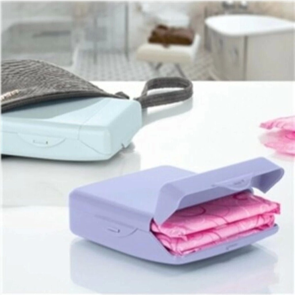Ucuzakapinda Hijyenik Plastik Kilit Kapaklı Ped Kutusu 9 cm x 10.5 cm x 3 cm Karışık Desenli - Kilitli Kutu Diğer Fiyatı