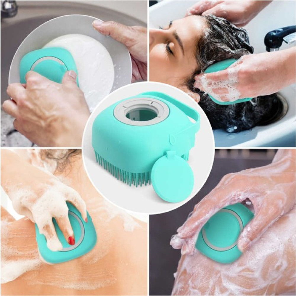 Ucuzal Şampuan Hazneli Silikon Peeling Duş Fırçası Masaj - Mavi Vücut Bakım Setleri Fiyatı