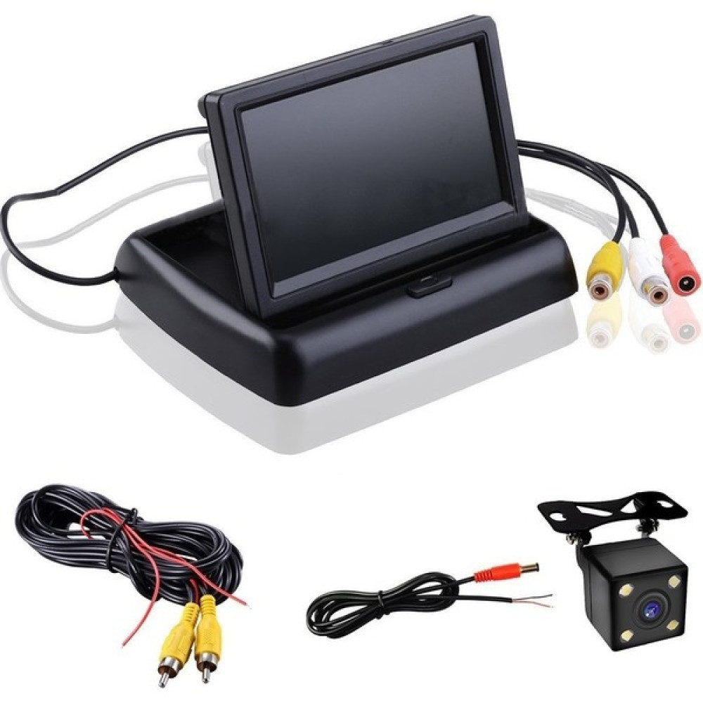 Ucuzcu Market 4.3 Inç Tft LCD Ekran Araba Monitör + 4 LED Gece Görüş Geri Vites Kamera Seti Oto Görüntü Sistemleri Fiyatı