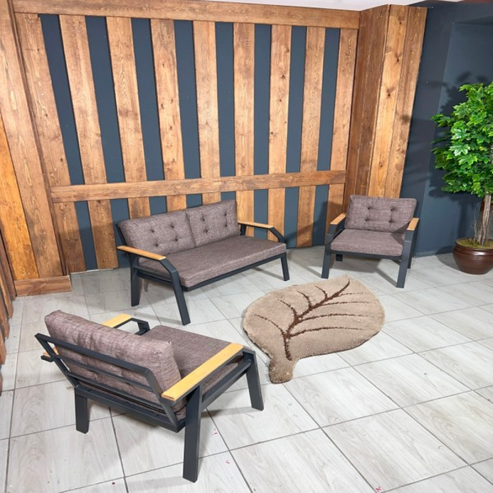 UFUK HOME Kavacık 2 1 1 Bahçe Takımı, Bahçe Mobilyası, Balkon Takımı, Kahverengi Balkon Oturma Grubu Bahçe Mobilyası Takımı Fiyatı