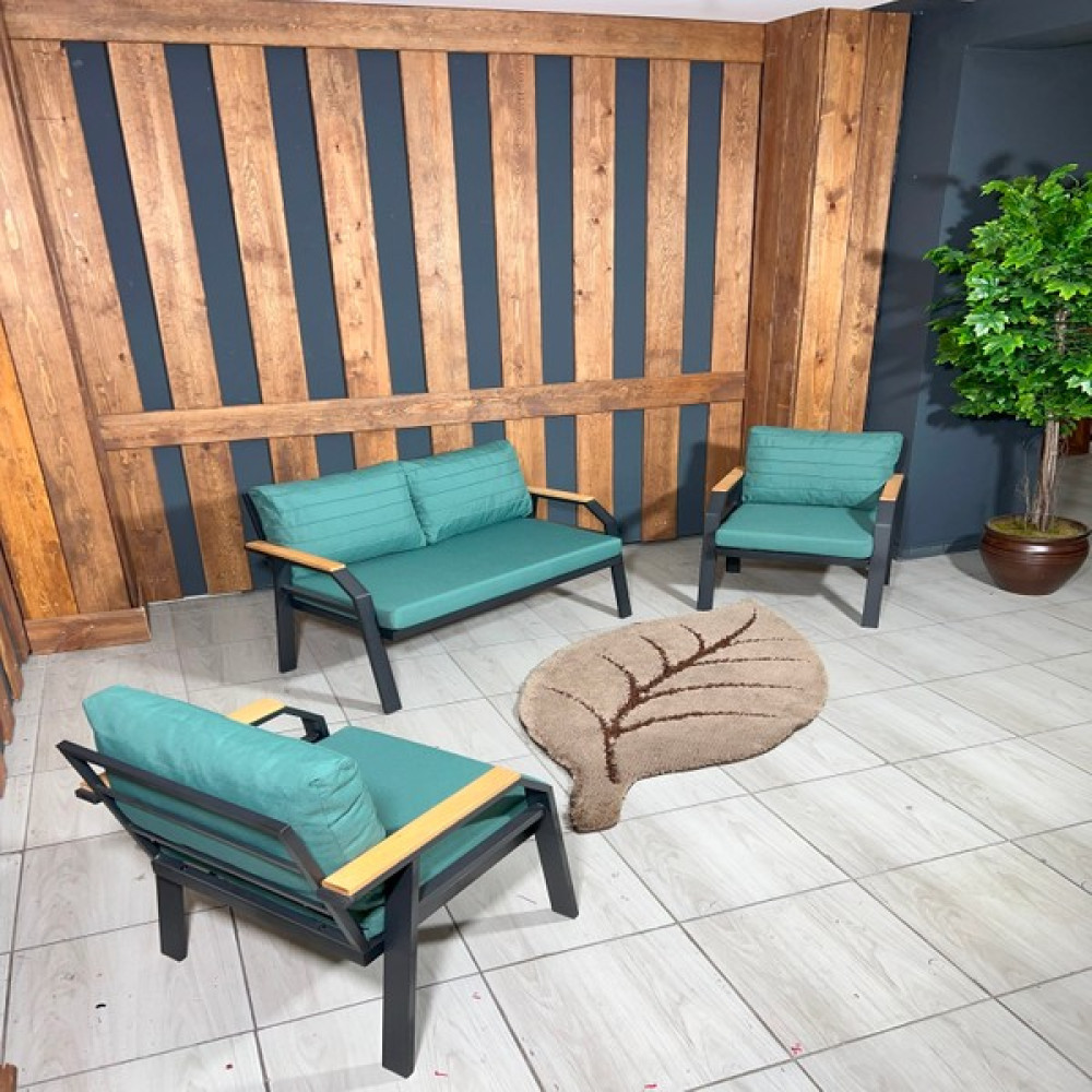 Ufuk Home Kavacık 2 1 1 Bahçe Takımı, Balkon Mobilyası, Balkon Bahçe Mobilyaları, Bahçe Masa Takımı, Çay Seti - Koyu Yeşil Bahçe Mobilyası Takımı Fiyatı