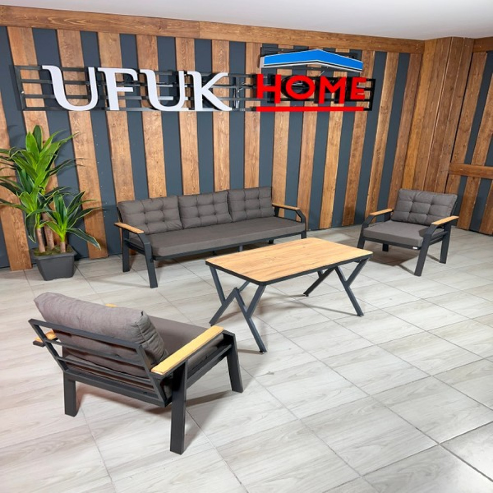 Ufuk Home Kavacık 3+1+1+ Masa Bahçe Takımı, Balkon Mobilyası, Balkon Bahçe Mobilyaları, Bahçe Masa Takımı, Çay Seti - Koyu Kahverengi Bahçe Mobilyası Takımı Fiyatı