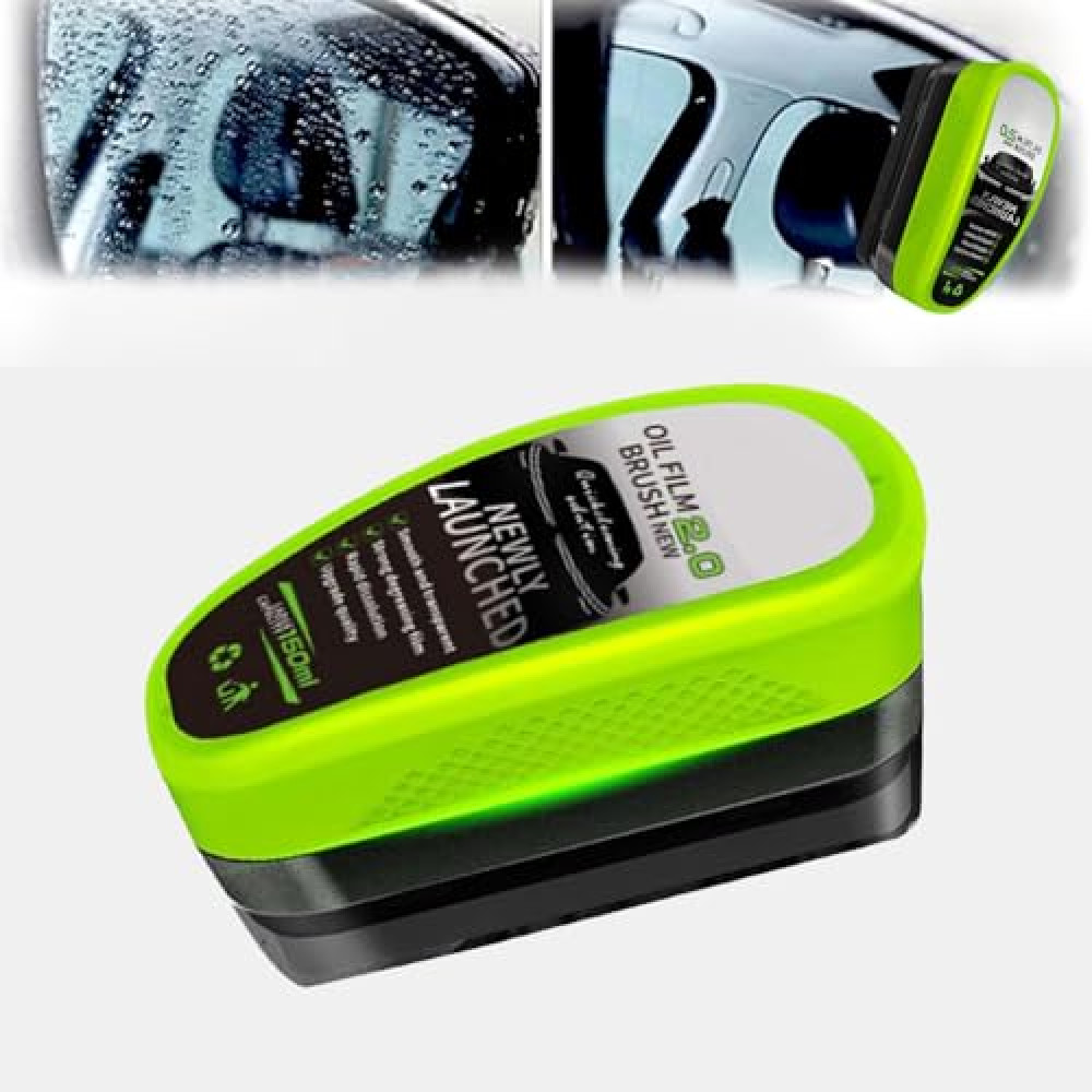UFUXD 2025 New Automotive Oil Film Cleaning Brush, Clear Vision Glass Cleaner, Reusable Oil Film Cleaning Brush for Car Windows, Universal Glass Wipe Board