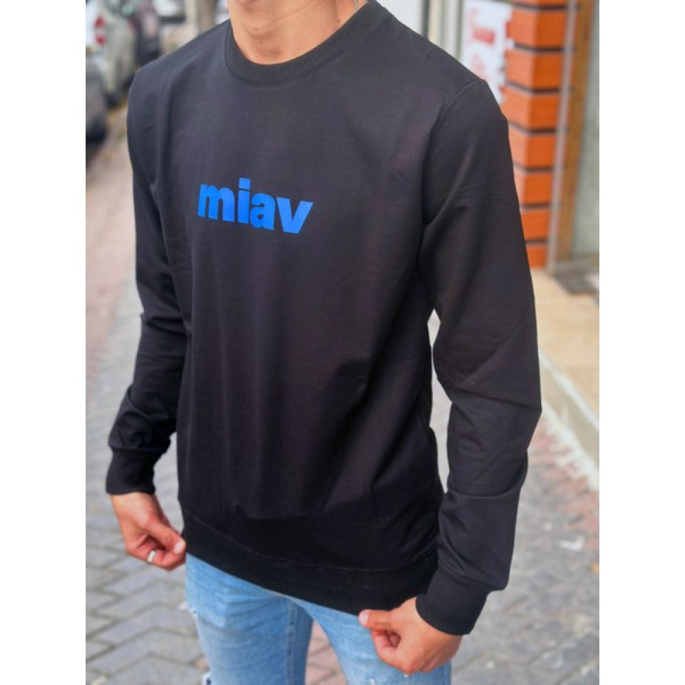 Ufwear 2 Iplik Şardonlu Kompak Penye Oversize Kalıp Miav Baskılı Erkek Sweatshirt Fiyatı