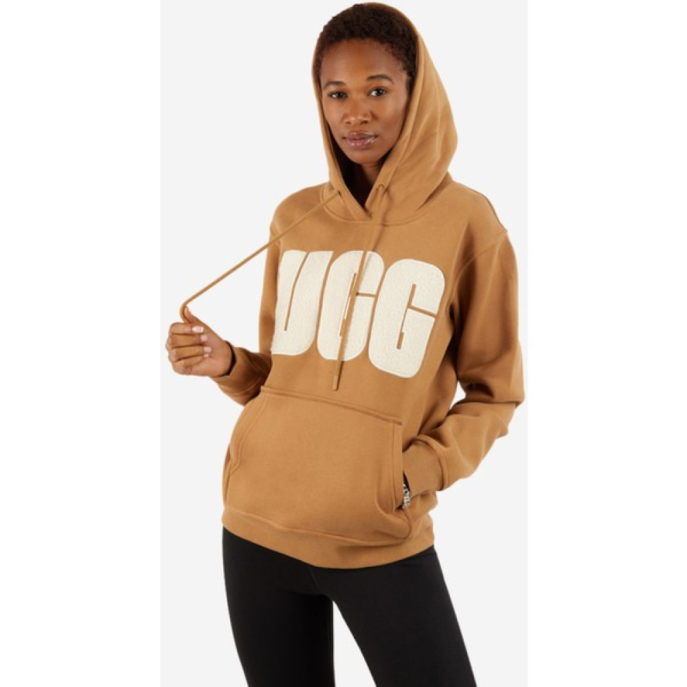 Ugg Rey Fuzzy Logo Kadın Hoodie - Kahverengi (Yurt Dışından) T-Shirt & Sweatshirt (Outdoor) Fiyatı