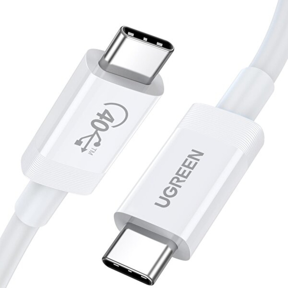 Ugreen Usb4 Gen3 Thunderbolt3 8K 60 Hz PD 100 W 40 Gbps 80 CM Beyaz Görüntü Data ve Şarj Kablosu Cep Telefonu Kablosu Fiyatı