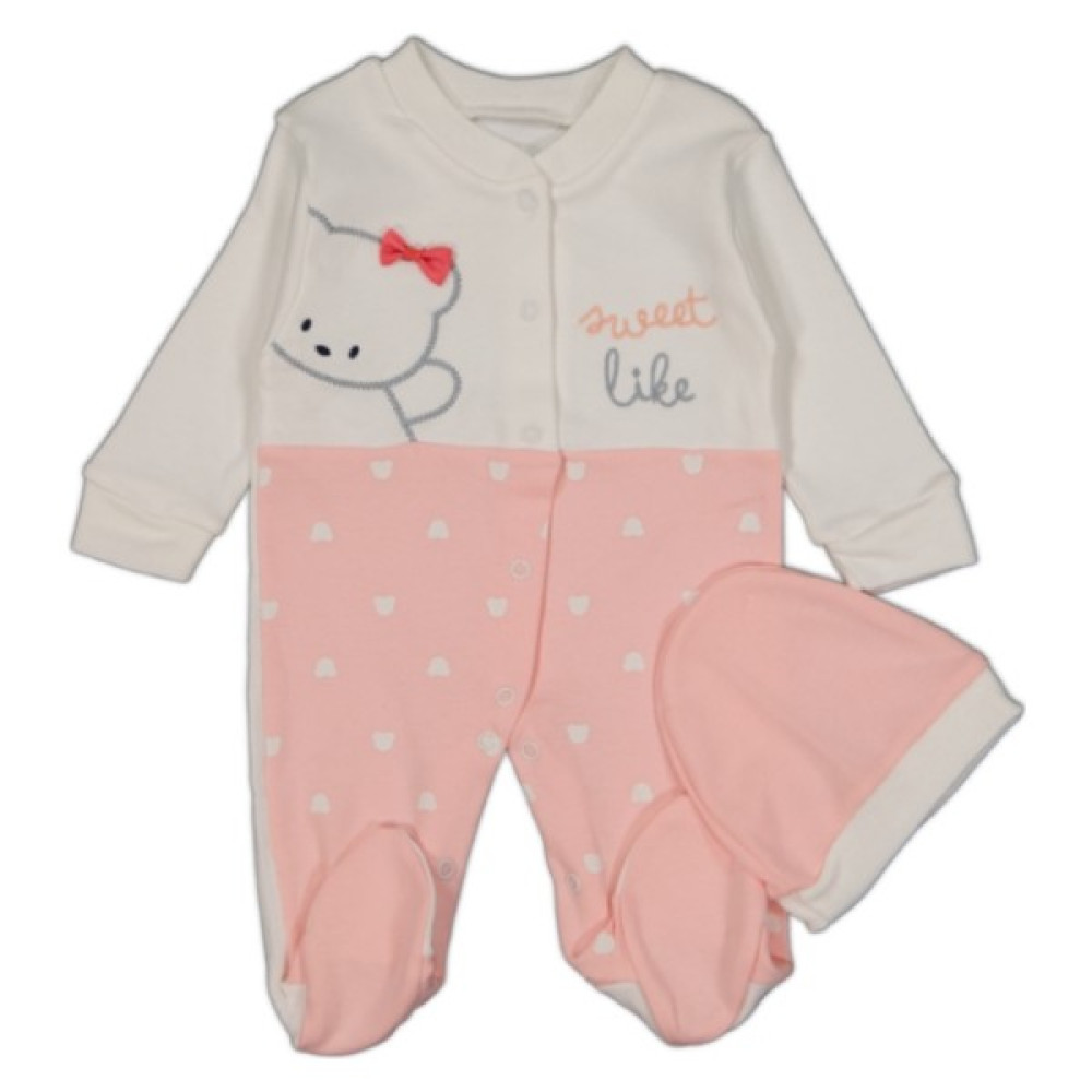 Uğur Böceği Çocuk Fiyonk Ayıcık Desenli Bebek Tulum 540 Bebek Tulumu Fiyatı