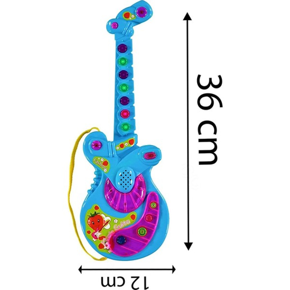 Uğur Böceği Ticaret Işıklı Türkçe Müzikli ve Notalı Oyuncak Gitar (Videolu Gösterim Mevcut) Eğitici Oyuncak Fiyatı