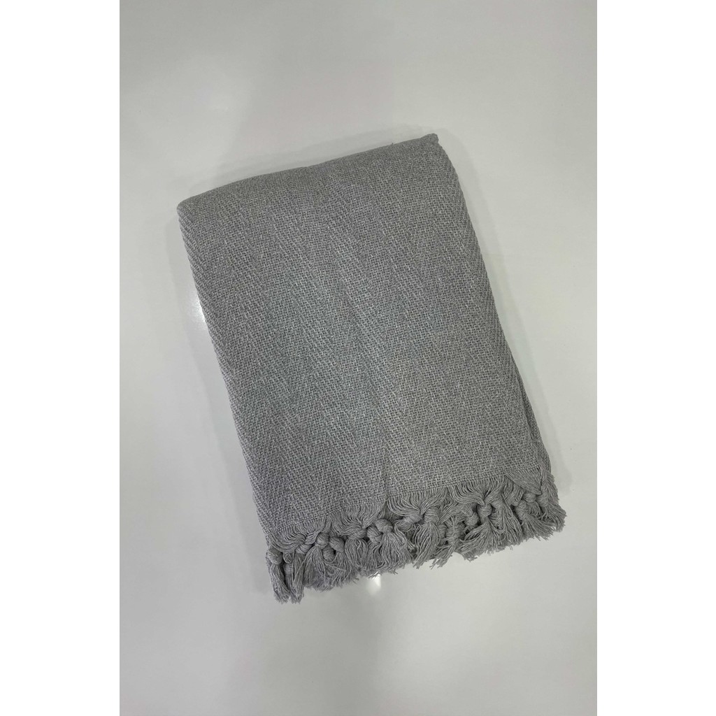 Uğur Home 200x230cm Çift Kişilik Bağlamalı Saçaklı Pike - Gri Pike & Pike Takımı Fiyatı