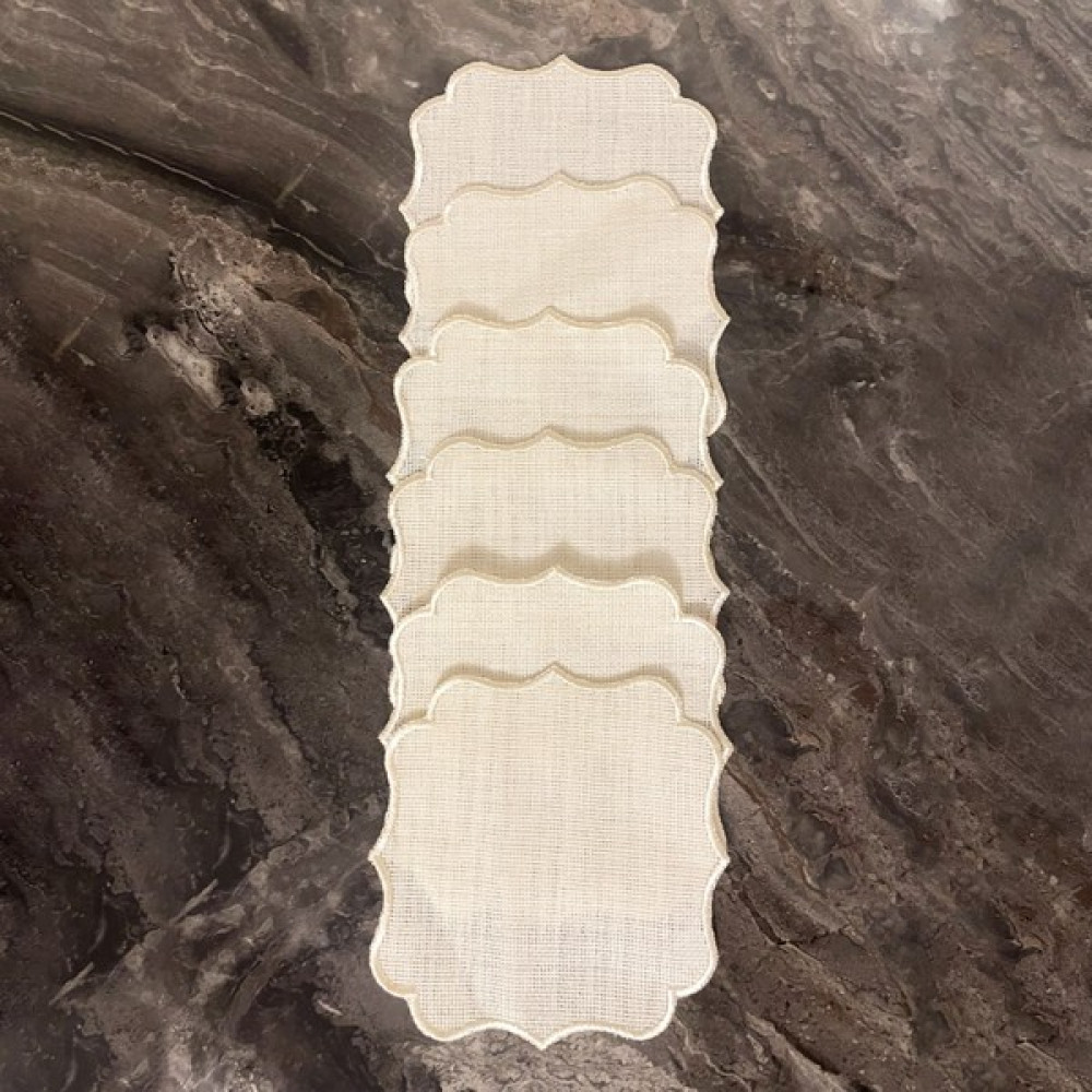 Uğur Home Etamin Işlemelik Sunum Peçetesi - 6 Parça - 15X15CM - Bej Mutfak Gereçleri Fiyatı