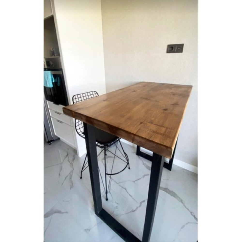 Uğurlubaylar Doğal Ağaç Bar Masası - Siyah - 140x52cm Yemek & Mutfak Masası Fiyatı