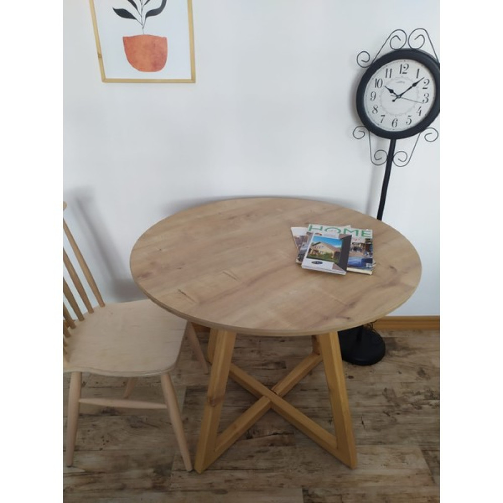 Uğurlubaylar Yuvarlak Masa - Atlantik Çam - 105 cm Yemek & Mutfak Masası Fiyatı
