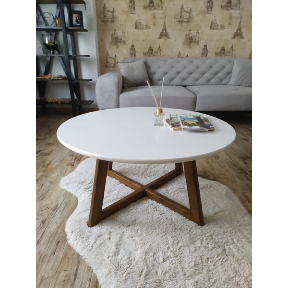 Uğurlubaylar Yuvarlak Orta Sehpa - ceviz - 90 cm Orta Sehpa Fiyatı