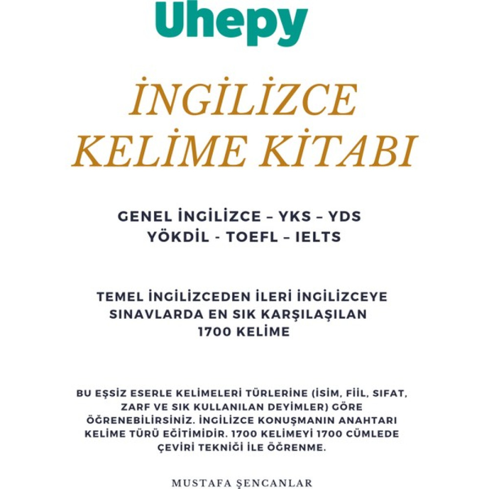 Uhepy Ingilizce Kelime Kitabı Yabancı Dil Öğretici Kitaplar ve Eğitim Setleri Fiyatı