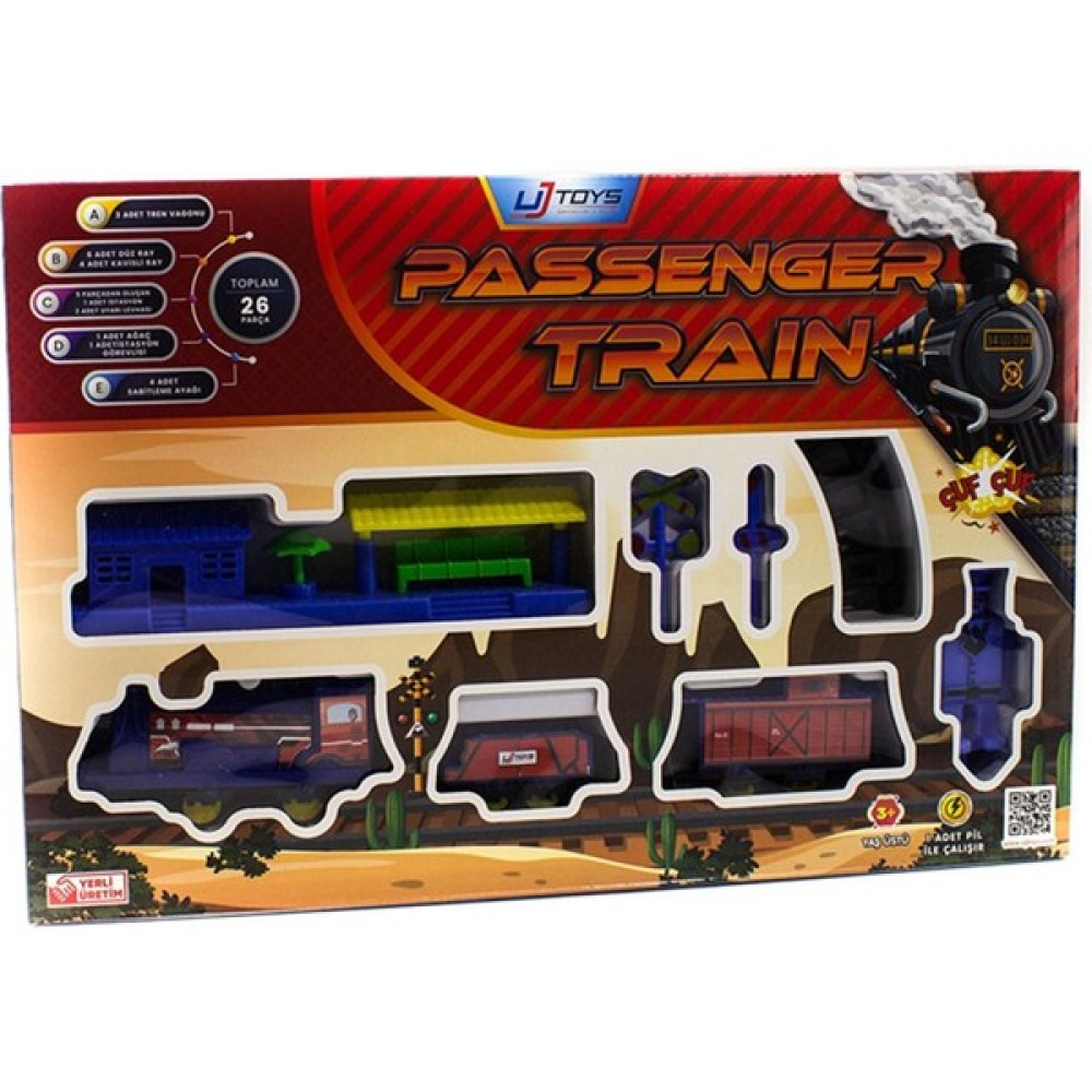 Uj Toys 26 Parçalı Pilli Tren Seti Mavi Oyuncak Araç Fiyatı