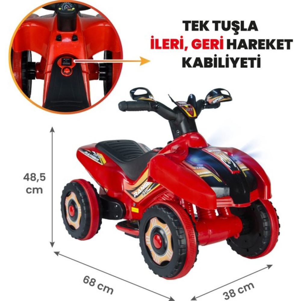 Uj Toys 6V Akülü Atv - Ranger Kırmızı Akülü Araba Fiyatı