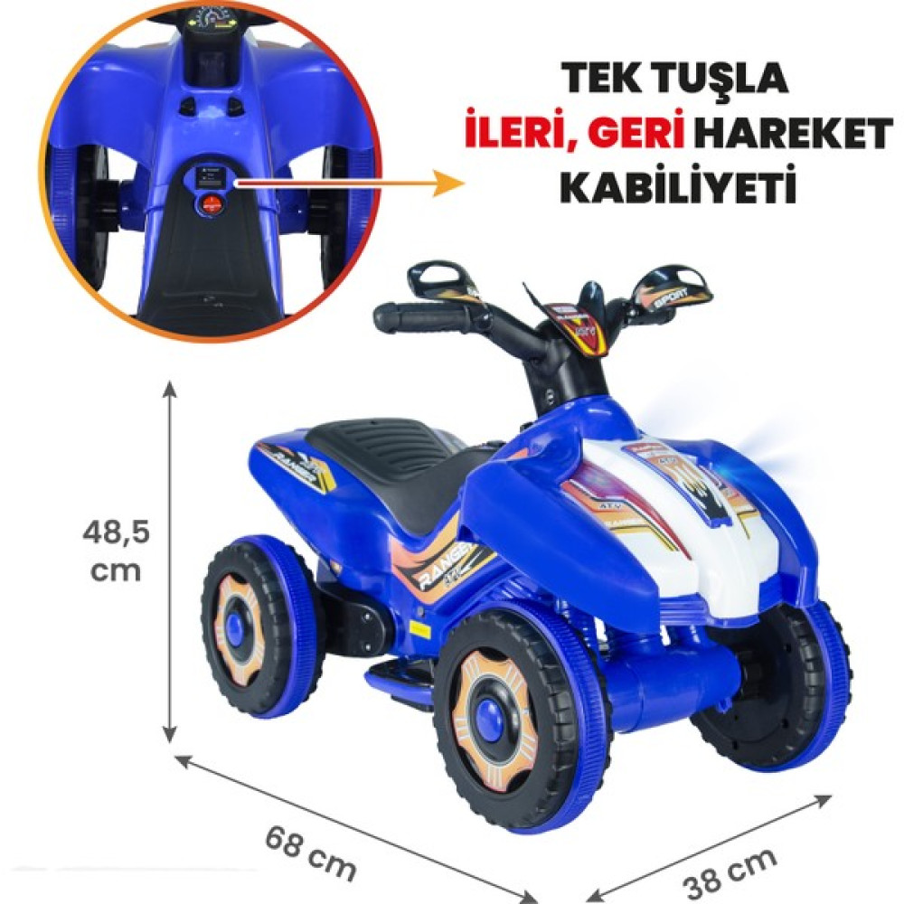 Uj Toys 6V Akülü Atv - Ranger Mavi Akülü Araba Fiyatı