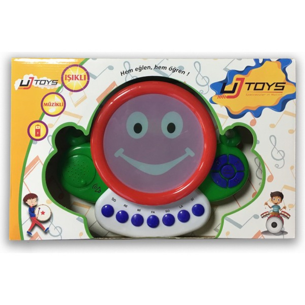 UJ Toys Işıklı Müzikli Notalı Neşeli Pilli Davul - Yeşil Eğitici Oyuncak Fiyatı