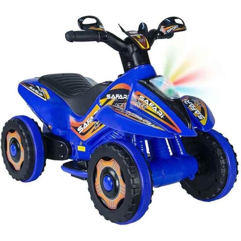 UJ Toys Safari Müzikli ve LED Işıklı Akülü/bingit Mavi Atv 6V - Koyu Mavi Akülü Araba Fiyatı