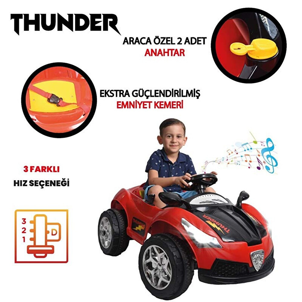 Uj Toys Tunder Işıklı Akülü Araba Uzaktan Kumandalı 12 V Bebek Oyuncakları Fiyatı