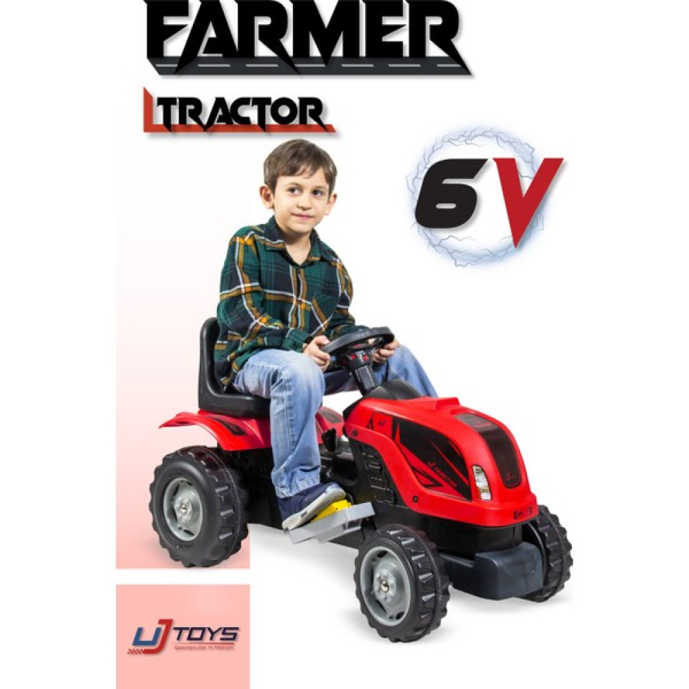 Ujtoys - Akülü 6V Traktör - Kırmızı Akülü Araba Fiyatı