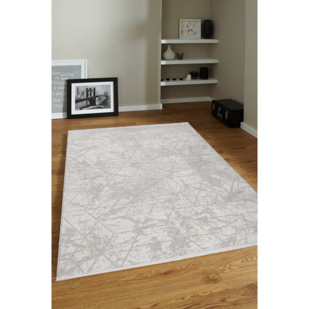 Ük Home 4m2-6m2 Bambu Tarz Modern Sık Dokuma Halı Salon Oturma Odası Mutfak Halısı Antialerjik Krem Vizon - 200 x 290 cm Salon Halısı Fiyatı