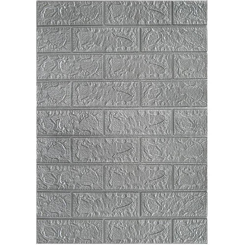 Ukab Kendinden Yapışkanlı Esnek Köpük Duvar Kağıdı Paneli 3D Boyutlu Tuğla Desen Gri - 50 x 70 cm Duvar Kağıdı Fiyatı