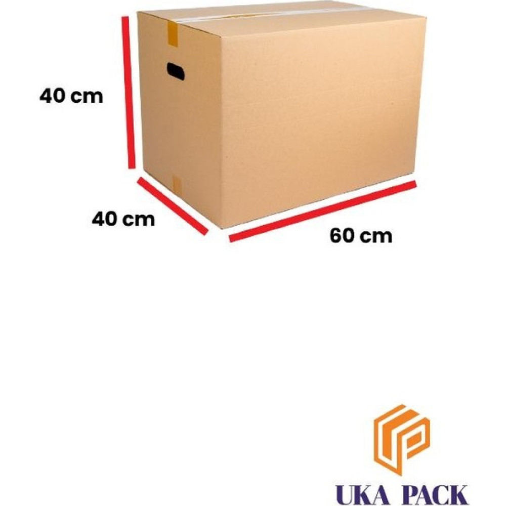 Ukapack Gramajlı El Tutamaklı Karton Taşıma-Taşınma Koli Kutu 60 x 40 x 40 - 32 Desi 5 Adet Dosya Fiyatı