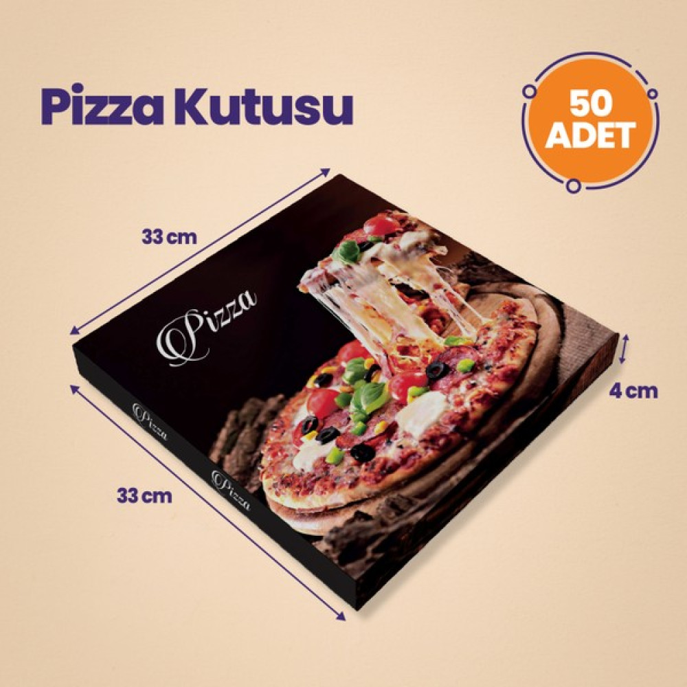 Ukapack Karton Pide Pizza Kutusu -33X33X4 50'li Paket Nalburiye & Hırdavat Fiyatı