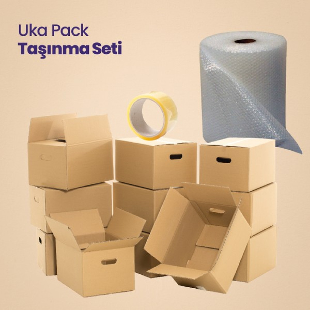 Ukapack Koli Kutu Taşınma Seti, 80X50X50 5’li Çift Oluklu Boş Karton, 1.adet Koli Bandı, 40 Gr. 5mt Patpat Nalburiye & Hırdavat Fiyatı
