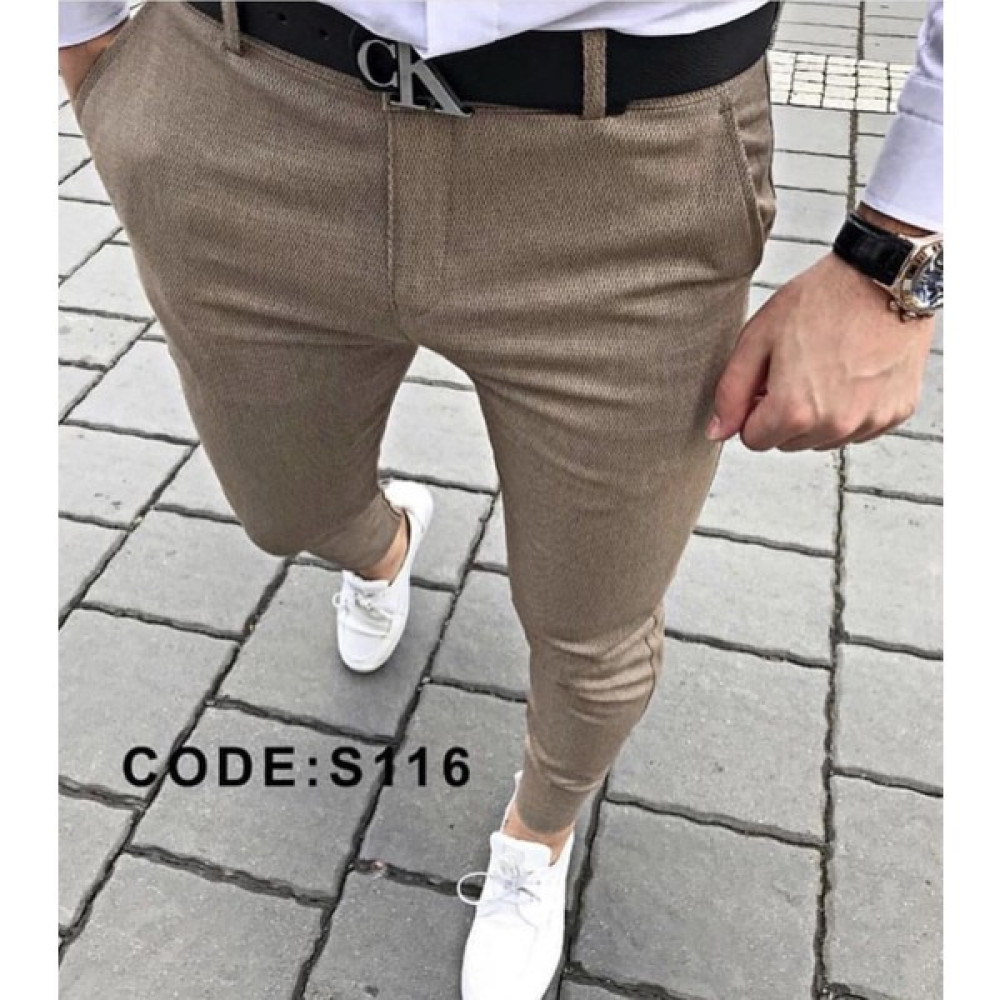 ukdwear Erkek Kahverengi Petek Desen Keten Pantolon Erkek Pantolon Fiyatı