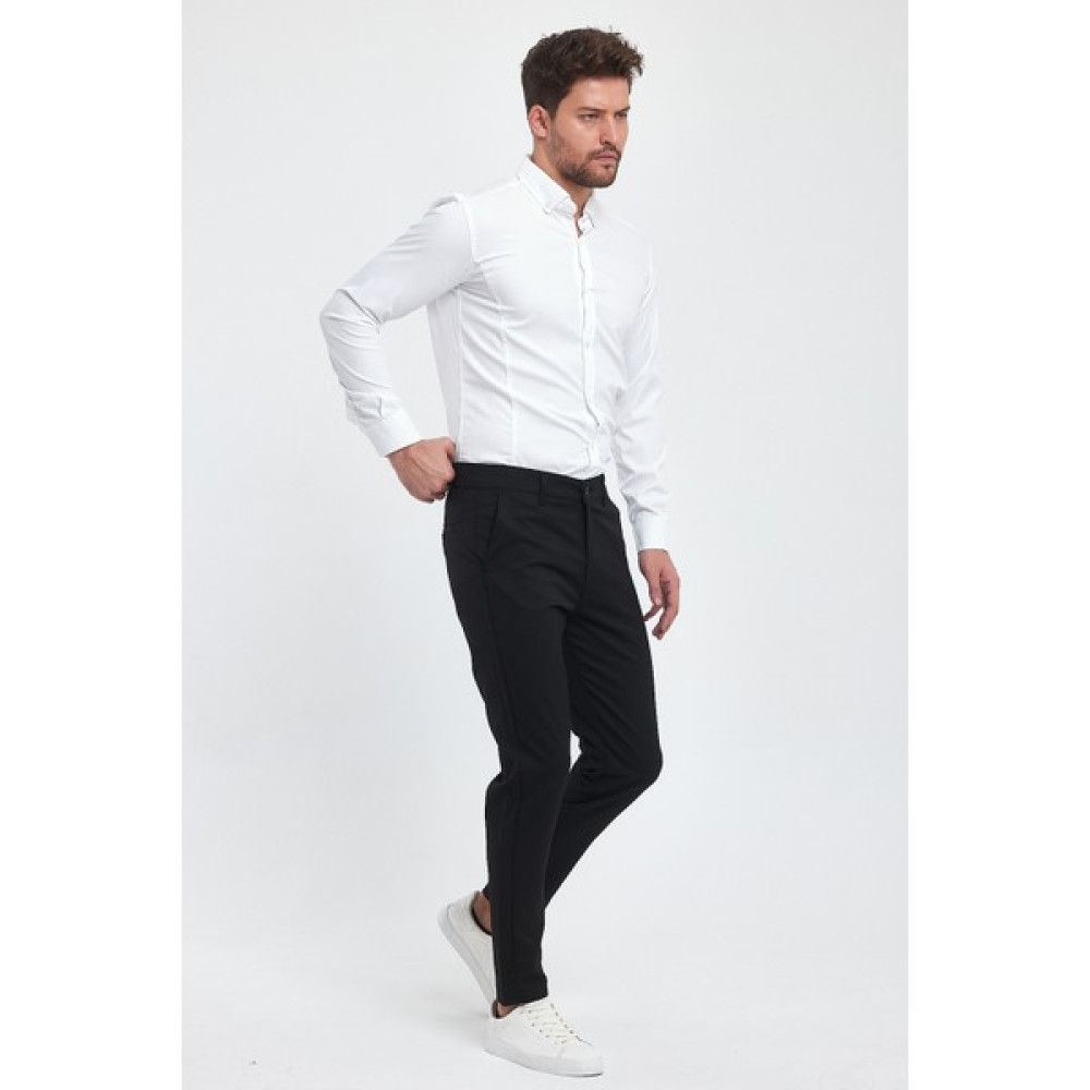 Ukdwear Erkek Siyah Dar Kesim Keten Pantolon Erkek Pantolon Fiyatı