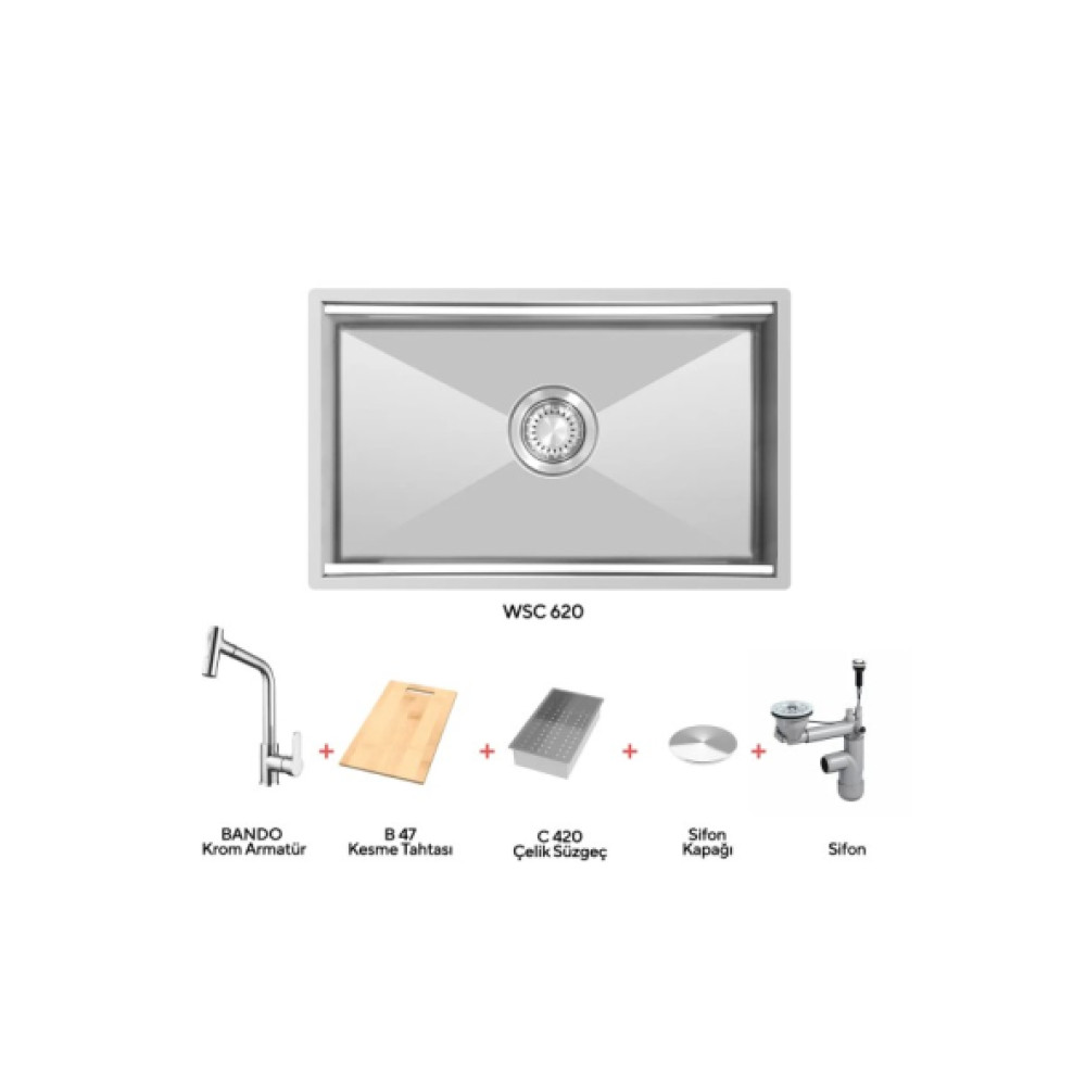 Ukinox Workstation Wsc 620 Tezgah Ustu / Tezgaha Sifir Eviye Eviyeler Fiyatı
