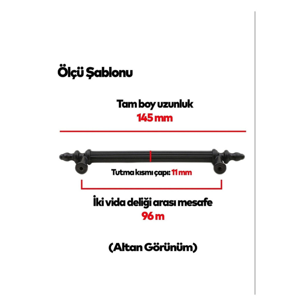 Ulaş Hırdavat 96 Mm Sert Polimer Kulp Nalburiye & Hırdavat Fiyatı