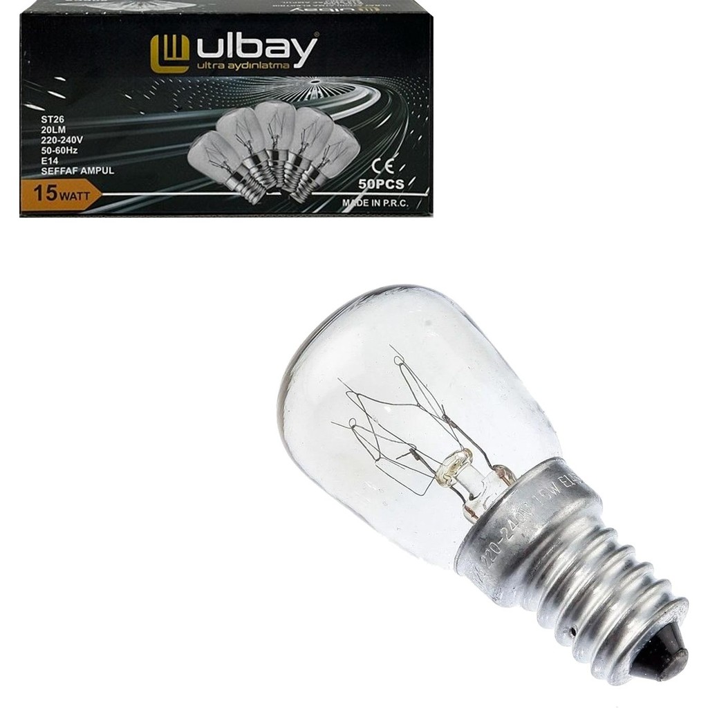 Ulbay ST26 Buzdolabı Ampulu E14 15W - Beyaz Buzdolapları Fiyatı
