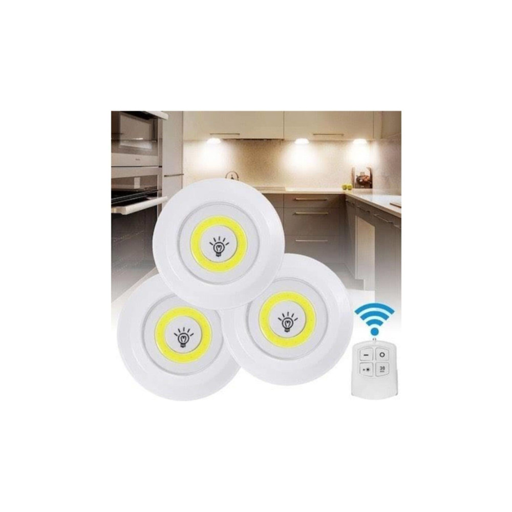 Ulbay Uzaktan Kumandalı Kablosuz 3lü Led Spot Lambalar Elektrik ve Aydınlatma Fiyatı