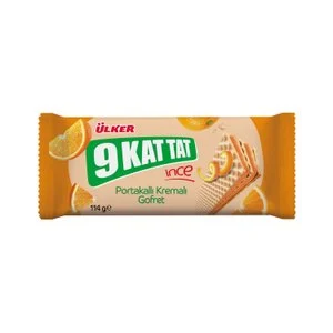 Ülker 9 Kat Tat İnce Portakal Kremalı Gofret 114 g Diğer Fiyatı