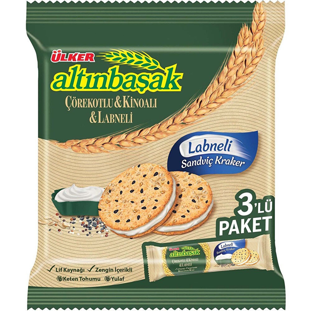 Ülker Altınbaşak Labneli Sandviç Kraker 3 Parça 180 G Sağlık Fiyatı