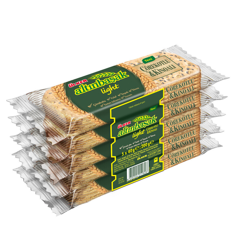 Ülker Altınbaşak Light Çörekotlu & Kinoalı 5'li 200 Gr Sağlık Fiyatı