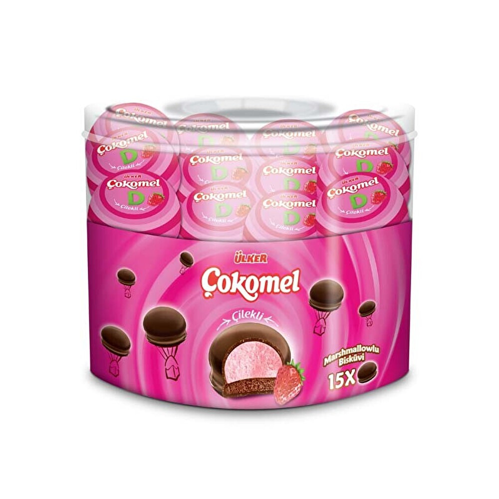 Ülker Çokomel Marshmallow Çilekli 180 G Bisküvi ve Kek Fiyatı
